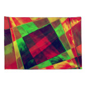 斜めの色の長方形と正方形 枕カバー (裏面-右)