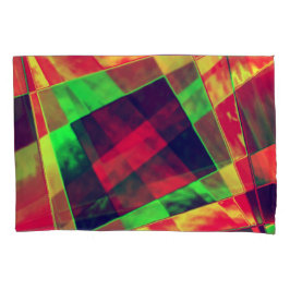 斜めの色の長方形と正方形 枕カバー