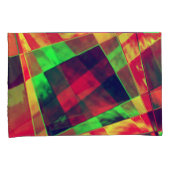 斜めの色の長方形と正方形 枕カバー (正面右)