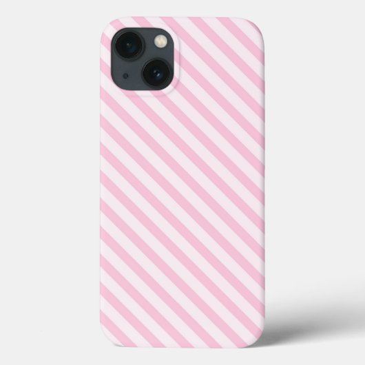斜めの花のピンクストライプ Case-Mate iPhoneケース (裏面)