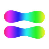 斜めの虹のグラデーション 野球ボール (パネル)