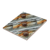 斜めの錆ついた流木板 タイル (側面)