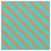 斜めの青とオレンジのストライプ ファブリック (クローズアップ)