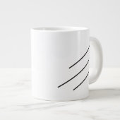 斜めの黒い線3 ジャンボコーヒーマグカップ (正面右)