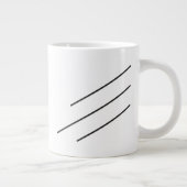 斜めの黒い線3 ジャンボコーヒーマグカップ (右)