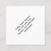 斜めの2つの層数シンプルなロイヤリティのコーヒー ロイヤリティカード (裏面)