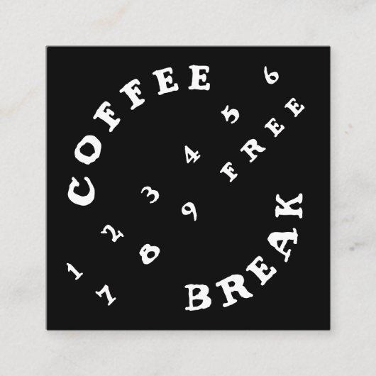 斜めの2つの層数シンプルなロイヤリティのコーヒー ロイヤリティカード (正面)