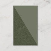 斜めコケ緑テクスチャカード – カスタマイズ可能 名刺 (正面)