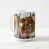 斜めコラージュ – 4枚の写真おもしろい週末 コーヒーマグカップ (正面左)