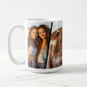 斜めコラージュ – 4枚の写真おもしろい週末 コーヒーマグカップ (左)