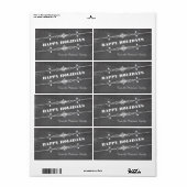 斜めシャルボードホリデーギフトラベル ラベル (フルシート)