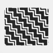 斜めジグザグ二重線パターン フリースブランケット (正面(横))