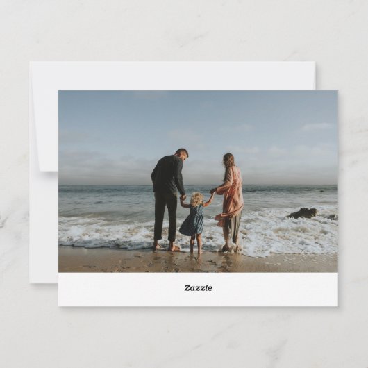 斜めスクリプト宗教的な休日の写真カード シーズンカード (裏面)