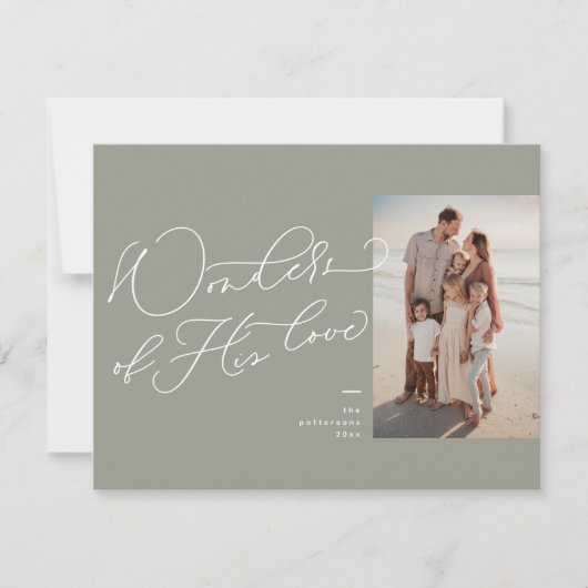 斜めスクリプト宗教的な休日の写真カード シーズンカード (正面)