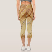 斜めストライプの背景3 カプリレギンス (裏面)