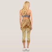 斜めストライプの背景3 カプリレギンス (裏面)