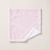 斜めストライプ赤面ピンク バスタオルセット (ウォッシュタオル)