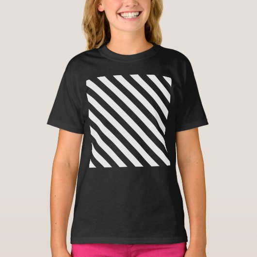 斜めストライプ モノパターン  Tシャツ (正面)