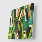 斜めスリップストリームパターン スクエア壁時計 (傾斜)