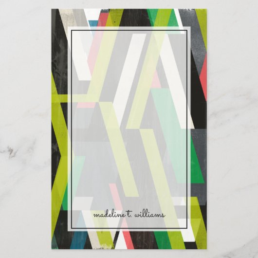 斜めスリップストリームパターン 便箋 (正面)