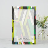 斜めスリップストリームパターン 便箋 (スタンド正面)