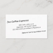 斜めダブルナンバーロイヤリティコーヒーパンチカード ロイヤリティカード (裏面)