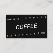 斜めダブルナンバーロイヤリティコーヒーパンチカード ロイヤリティカード (正面)