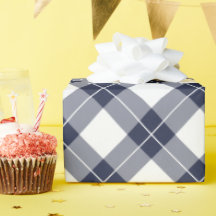 斜めネイビーブルーとホワイトプレイドパターン