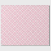 斜めピンクの格子模様 ラッピングペーパー (フラット)