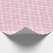 斜めピンクの格子模様 ラッピングペーパー (角)