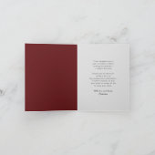 斜めピンストライプのスタイリッシュ卒業写真 カード (内部)