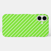 斜めピンストライプ – ライムグリーンと白 Case-Mate iPhoneケース (裏面 (横))