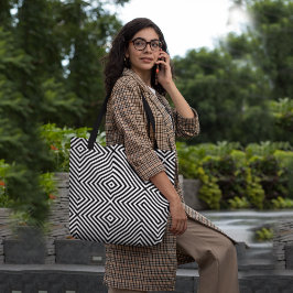 斜め交差パターン トートバッグ