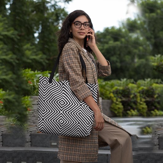 斜め交差パターン トートバッグ