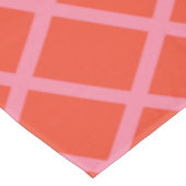 斜め市松模様にの抽象芸術線のパターン（赤） テーブルクロス (アングル)