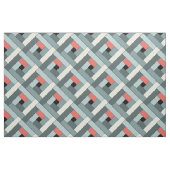 斜め幾何学模様の青いファブリック ファブリック (ファットクウォーター)