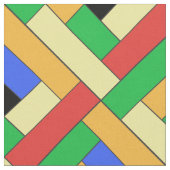 斜め幾何模様カラフル織物 ファブリック (クローズアップ)