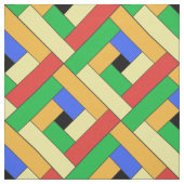 斜め幾何模様カラフル織物 ファブリック (見本)