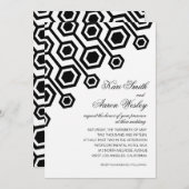 斜め幾何結婚学|白黒 招待状 (正面/裏面)