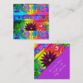 斜め情報通の野生の素晴しい70年代色 スクエア名刺 (正面/裏面)