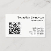 斜め木工前面QRコードプロフェッショナル 名刺 (裏面)