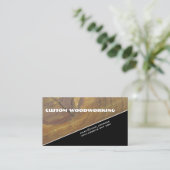 斜め木工前面QRコードプロフェッショナル 名刺 (スタンド正面)