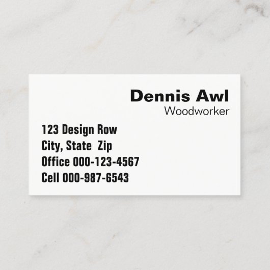 斜め木製フォト大工プロフェッショナル 名刺 (裏面)