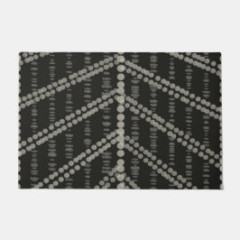 斜め横向き灰色がかった斑点（ドット） ドアマット