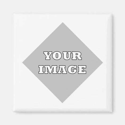 斜め正方形の写真フレームマグネット マグネット (正面)