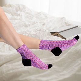 斜め水色カラフル ソックス