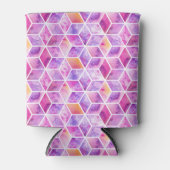 斜め水色カラフル 缶クーラー (正面)