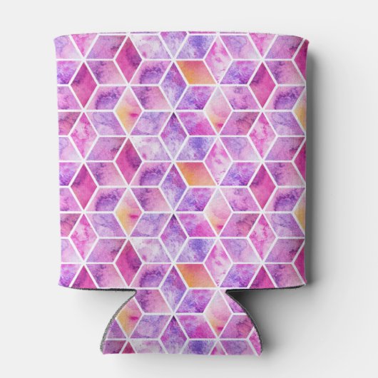 斜め水色カラフル 缶クーラー (裏面)