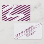 斜め紫ワイン 名刺 (正面/裏面)