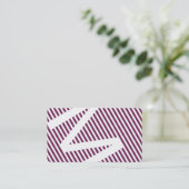 斜め紫ワイン 名刺 (スタンド正面)